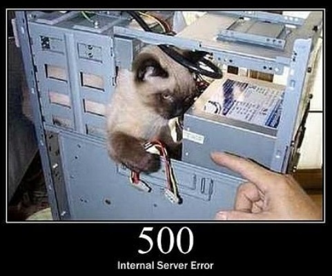 500 Internal Server Error  A generic error message, given when no more specific message is suitable.