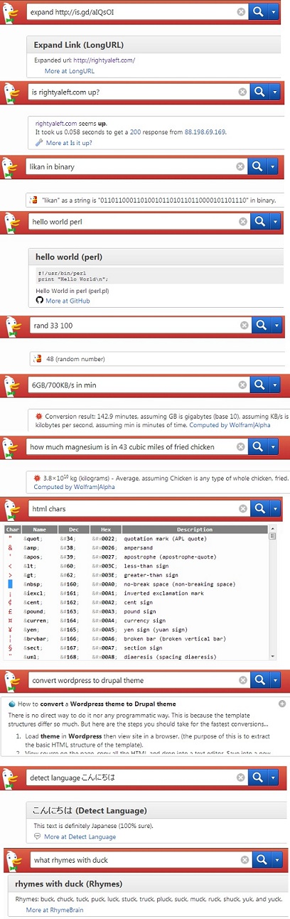 duckduckgo search features